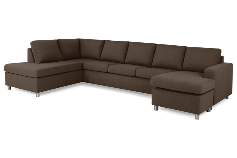 U-sofa Nevada XL Divan Høyre - Brun - Møbler - Sofaer - U-sofa