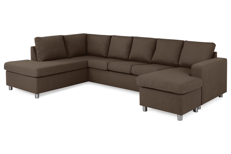 U-sofa Nevada XL Divan Høyre - Brun - Møbler - Sofaer - U-sofa