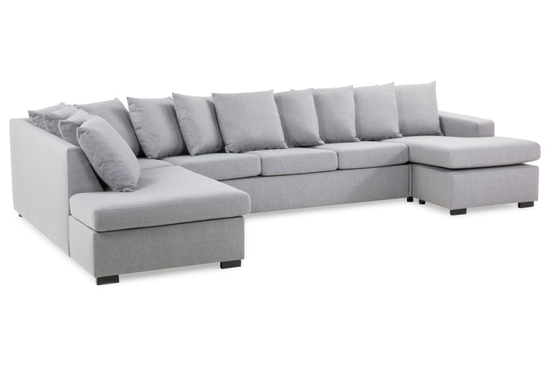 U-sofa Nevada XL Divan Høyre inkl. Konvoluttputer - Lysgrå - Møbler - Sofaer - U-sofa