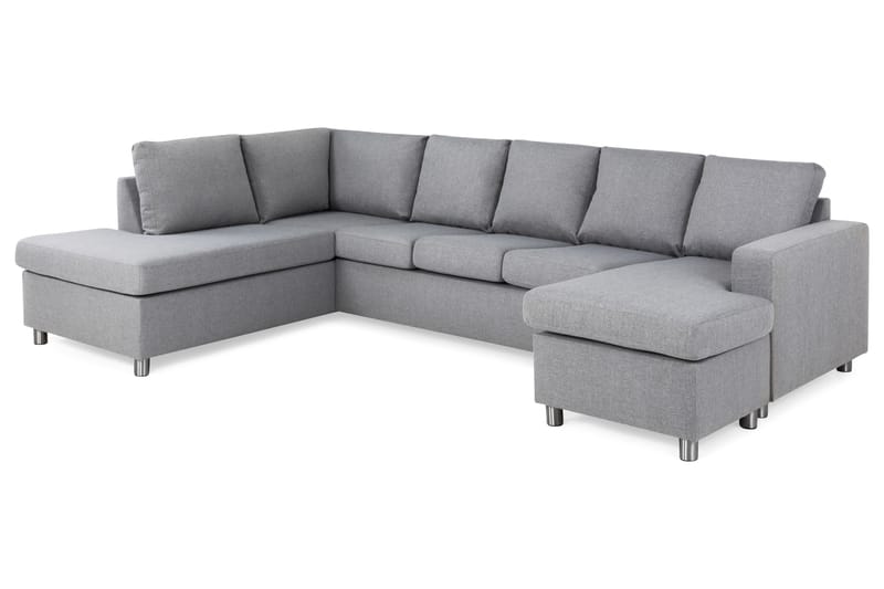 U-sofa Nevada XL Divan Høyre - Lysgrå - Møbler - Sofaer - U-sofa