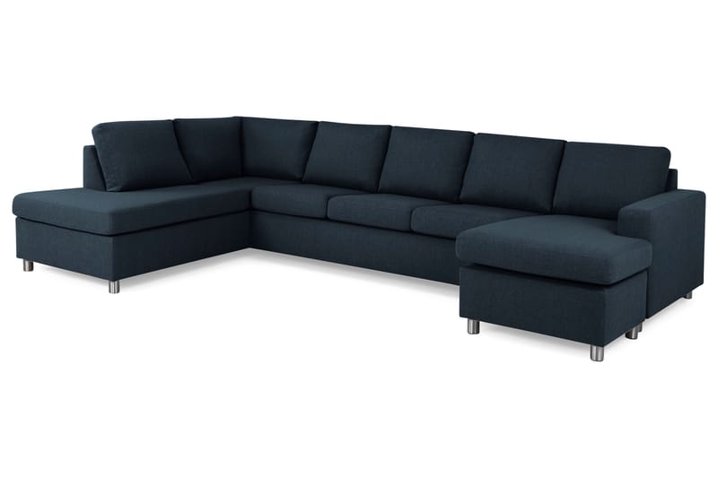 U-sofa Nevada XL Divan Høyre - Mørkblå - Møbler - Sofaer - U-sofa