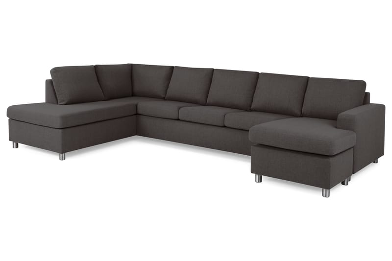 U-sofa Nevada XL Divan Høyre - Mørkgrå - Møbler - Sofaer - U-sofa