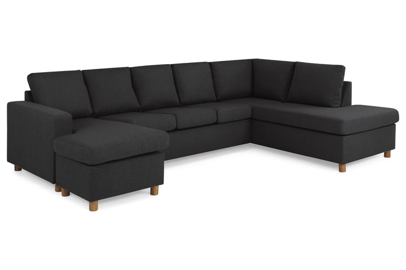 U-sofa Nevada XL Divan Venstre - Antrasitt - Møbler - Sofaer - U-sofa