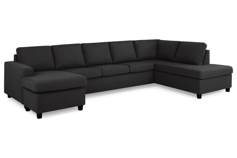 U-sofa Nevada XL Divan Venstre - Antrasitt - Møbler - Sofaer - U-sofa