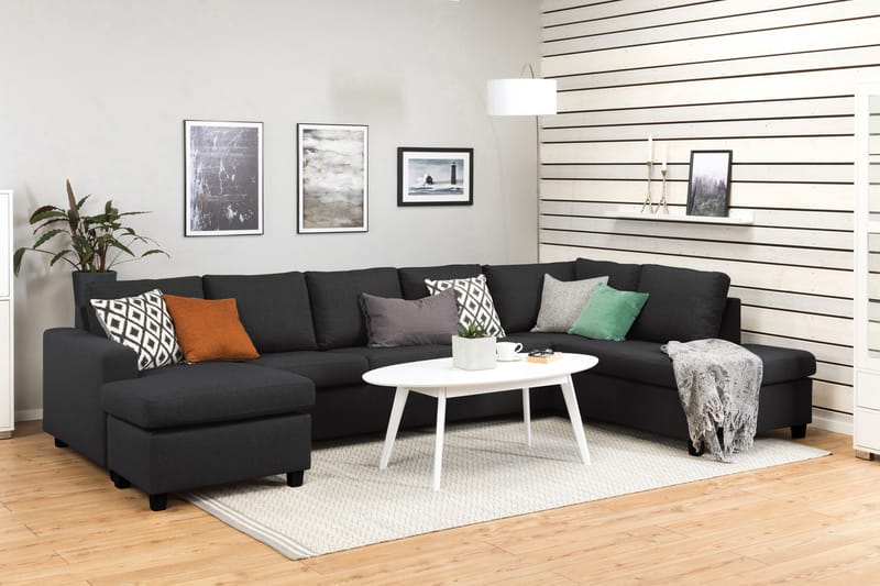 U-sofa Nevada XL Divan Venstre - Antrasitt - Møbler - Sofaer - U-sofa