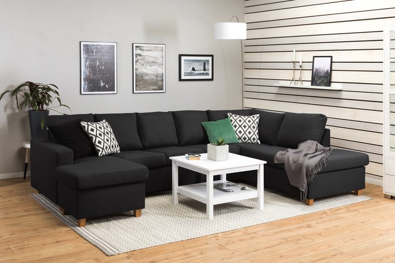 U-sofa Nevada XL Divan Venstre - Antrasitt - Møbler - Sofaer - U-sofa