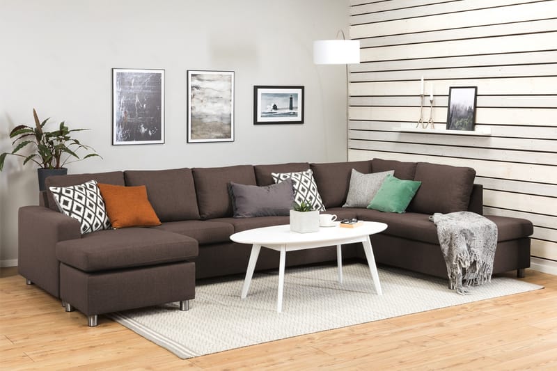 U-sofa Nevada XL Divan Venstre - Brun - Møbler - Sofaer - U-sofa