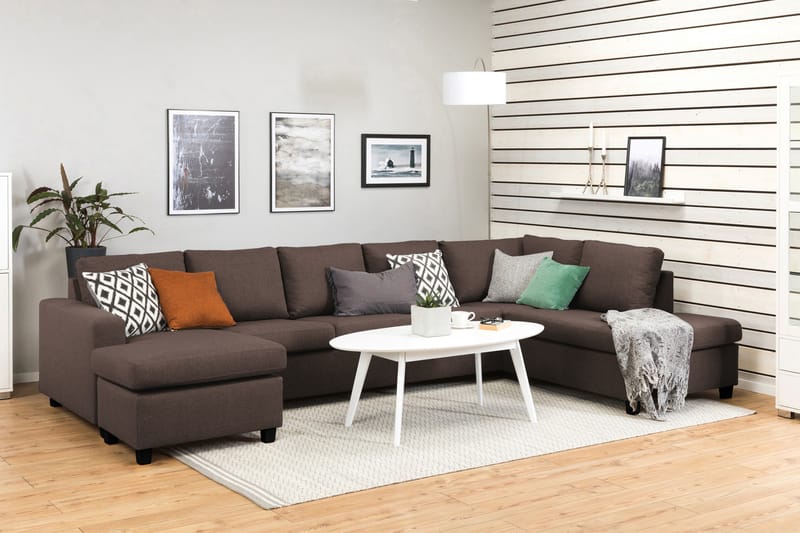 U-sofa Nevada XL Divan Venstre - Brun - Møbler - Sofaer - U-sofa