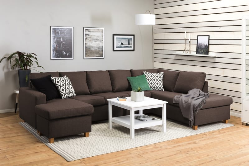 U-sofa Nevada XL Divan Venstre - Brun - Møbler - Sofaer - U-sofa