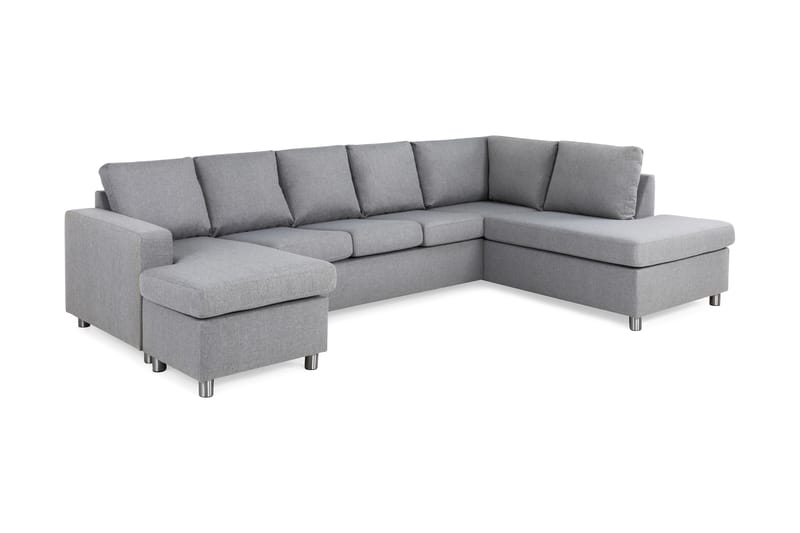 U-sofa Nevada XL Divan Venstre - Lysgrå - Møbler - Sofaer - U-sofa