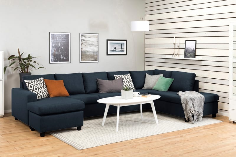 U-sofa Nevada XL Divan Venstre - Mørkblå - Møbler - Sofaer - U-sofa