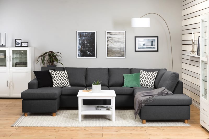 U-sofa Nevada XL Divan Venstre - Mørkgrå - Møbler - Sofaer - U-sofa