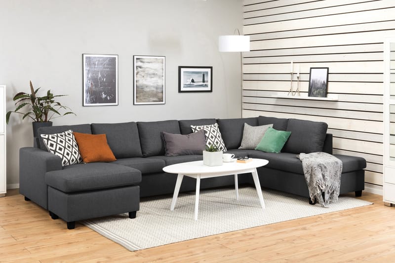 U-sofa Nevada XL Divan Venstre - Mørkgrå - Møbler - Sofaer - U-sofa