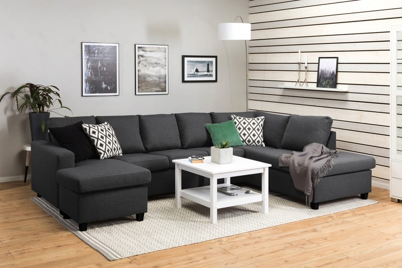 U-sofa Nevada XL Divan Venstre - Mørkgrå - Møbler - Sofaer - U-sofa