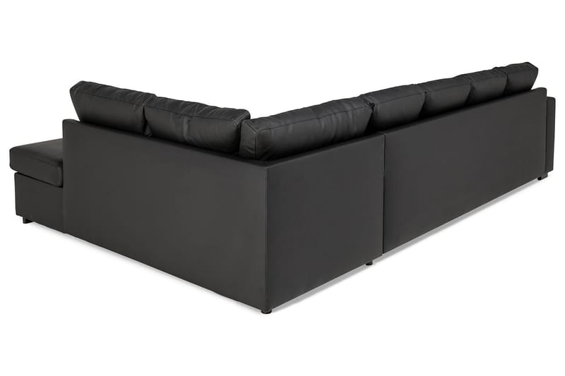 U-sofa Nevada XL Divan Venstre - Svart Kunstlær - Møbler - Sofaer - U-sofa