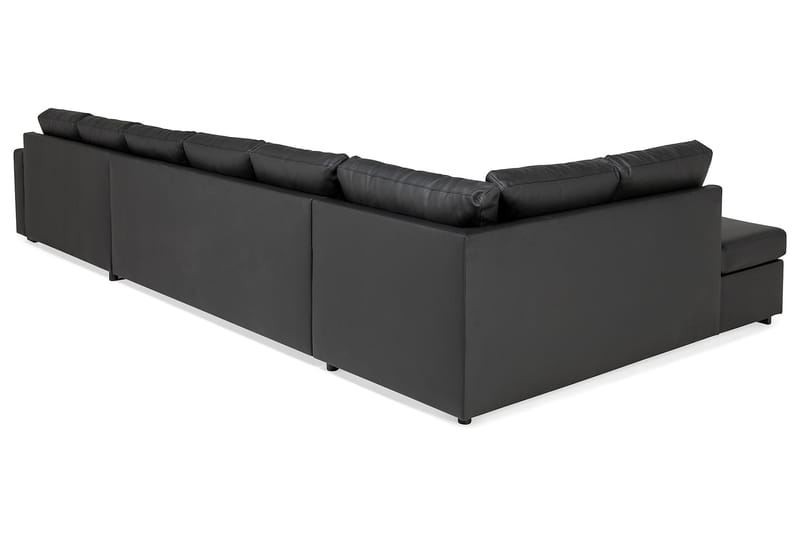 U-sofa Nevada XXL Divan Høyre - Svart Kunstlær - Møbler - Sofaer - U-sofa