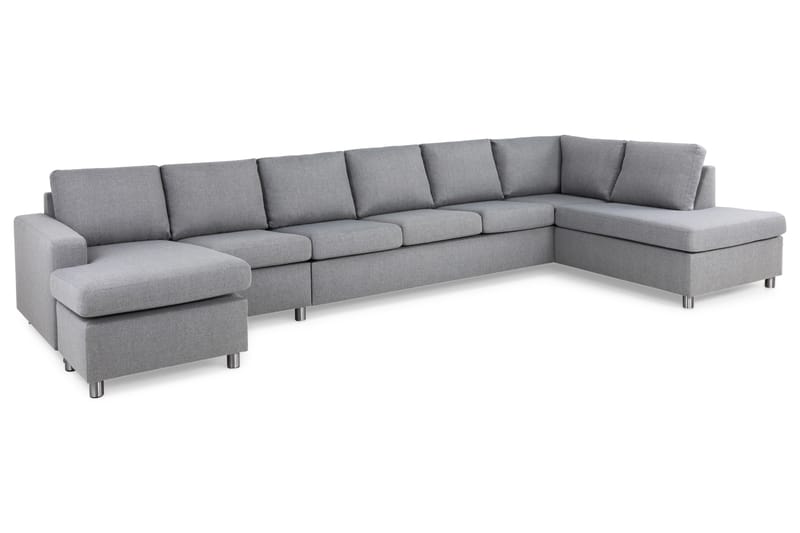 U-sofa Nevada XXL Divan Venstre - Lysgrå - Møbler - Sofaer - U-sofa