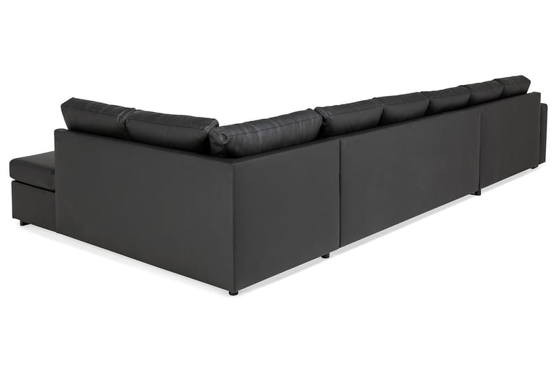 U-sofa Nevada XXL Divan Venstre - Svart Kunstlær - Møbler - Sofaer - U-sofa