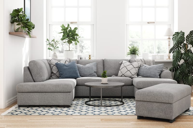 U-sofa Ohio med Divan Høyre - Pall - Møbler - Sofaer - U-sofa