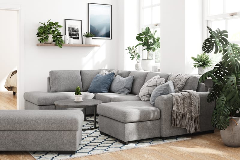 U-sofa Ohio med Divan Høyre - Pall - Møbler - Sofaer - U-sofa