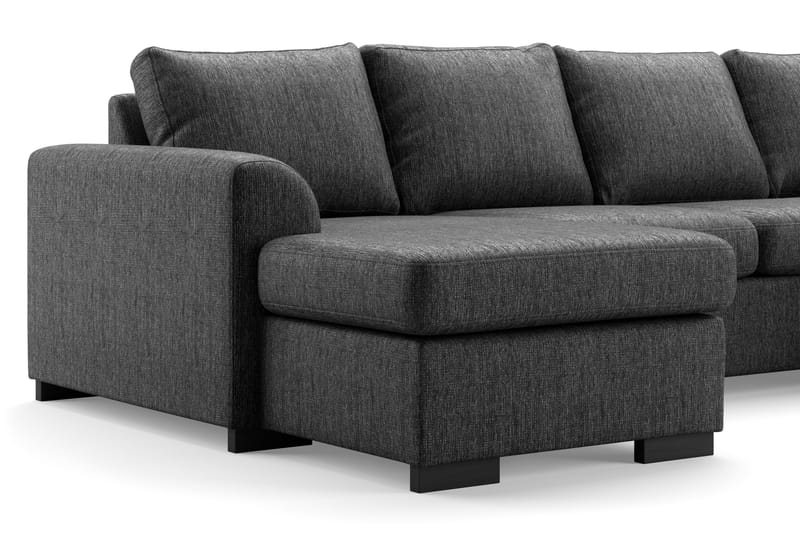 U-sofa Ohio med Divan Venstre - Svartmelerad - Møbler - Sofaer - U-sofa