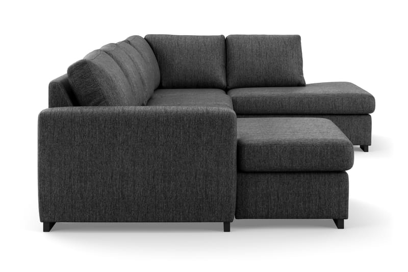 U-sofa Ohio med Divan Venstre - Svartmelerad - Møbler - Sofaer - U-sofa