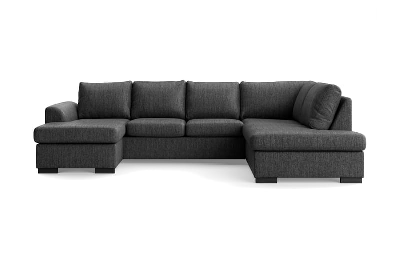 U-sofa Ohio med Divan Venstre - Svartmelerad - Møbler - Sofaer - U-sofa