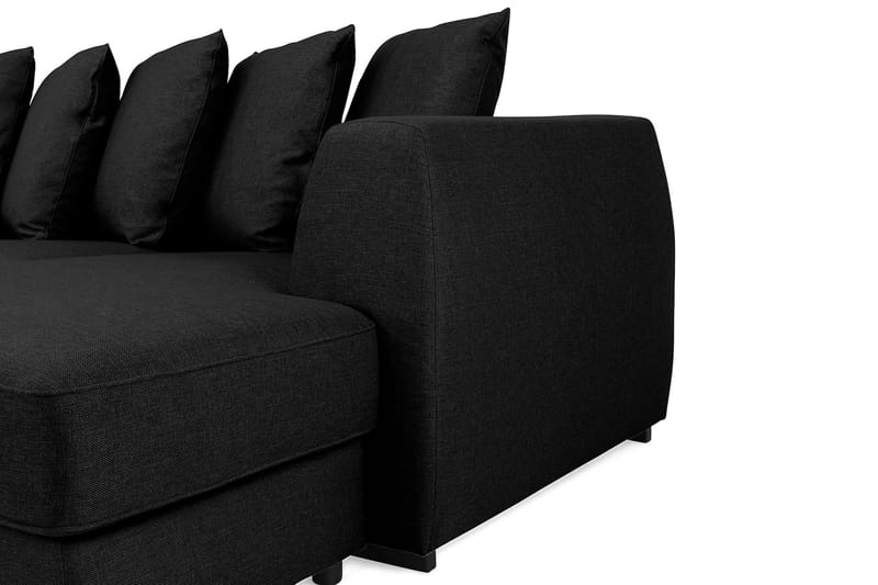 U-sofa Ontario Large med Divan Høyre inkl. Konvoluttputer - Svart - Møbler - Sofaer - U-sofa