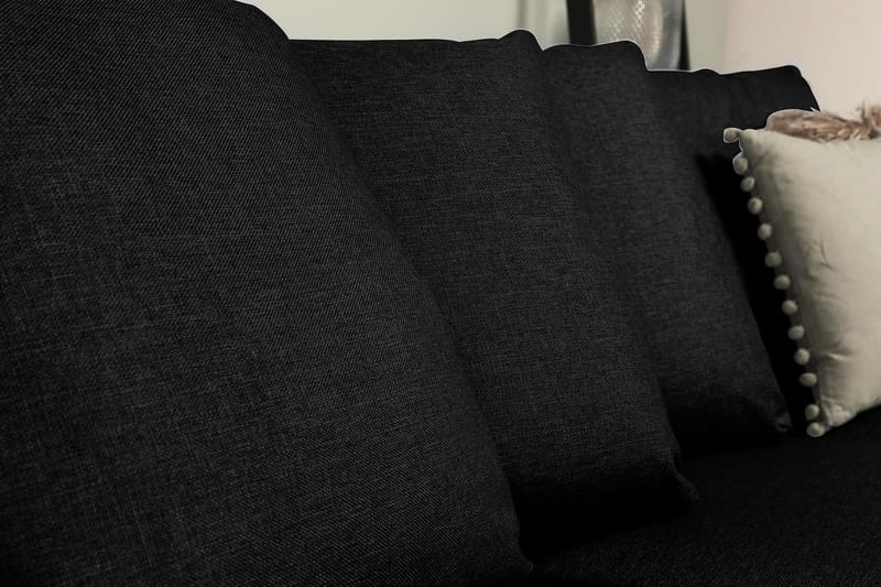 U-sofa Ontario Large med Divan Høyre inkl. Konvoluttputer - Svart - Møbler - Sofaer - U-sofa