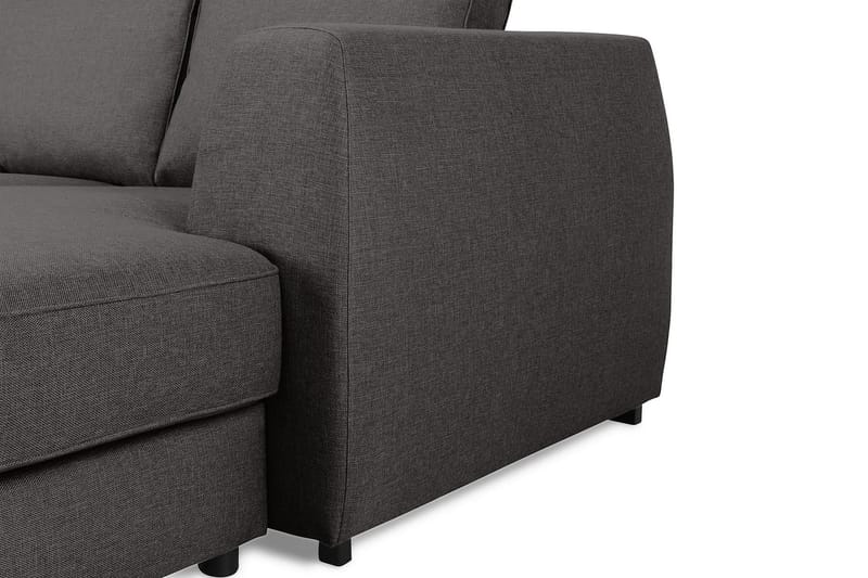 U-sofa Ontario Large med Divan Høyre - Mørkgrå - Møbler - Sofaer - U-sofa