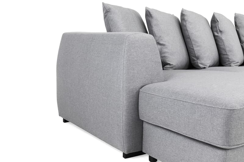 U-sofa Ontario Large med Divan Venstre inkl. Konvoluttputer - Lysgrå - Møbler - Sofaer - U-sofa