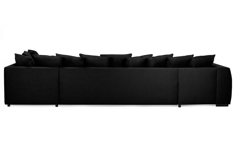 U-sofa Ontario Large med Divan Venstre inkl. Konvoluttputer - Svart - Møbler - Sofaer - U-sofa