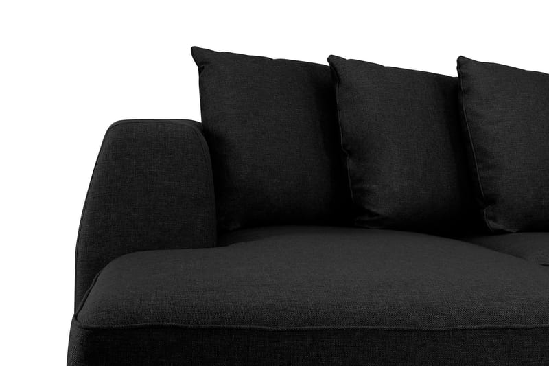 U-sofa Ontario Large med Divan Venstre inkl. Konvoluttputer - Svart - Møbler - Sofaer - U-sofa