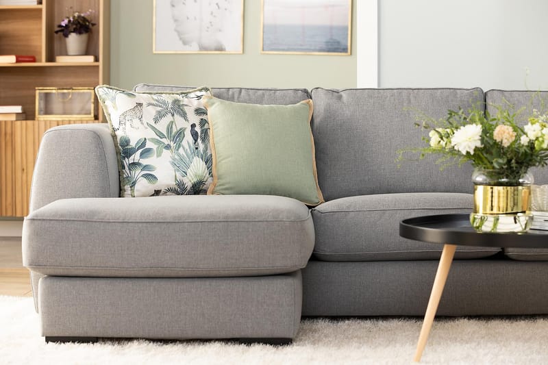 U-sofa Ontario Large med Divan Venstre - Lysgrå - Møbler - Sofaer - U-sofa