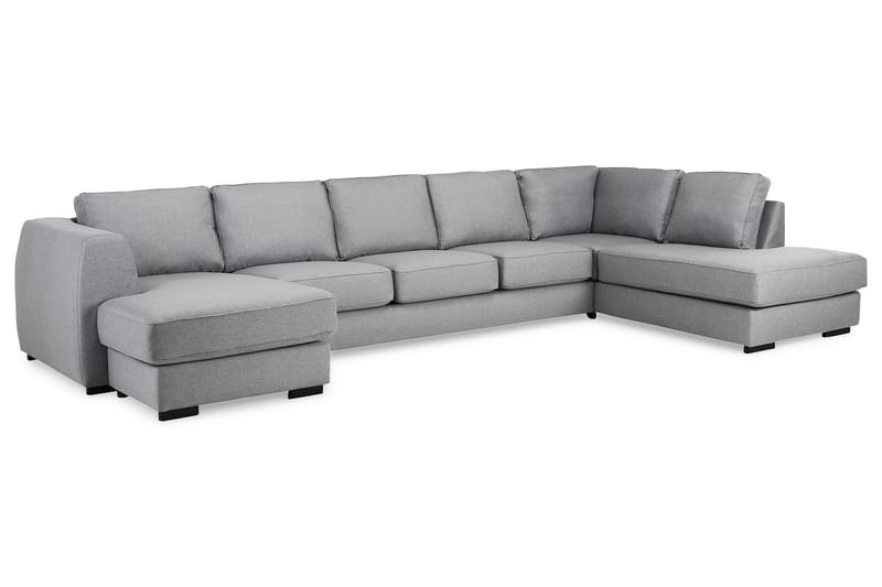 U-sofa Ontario Large med Divan Venstre - Lysgrå - Møbler - Sofaer - U-sofa