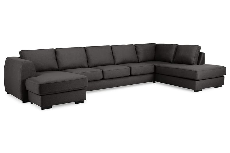 U-sofa Ontario Large med Divan Venstre - Mørkgrå - Møbler - Sofaer - U-sofa