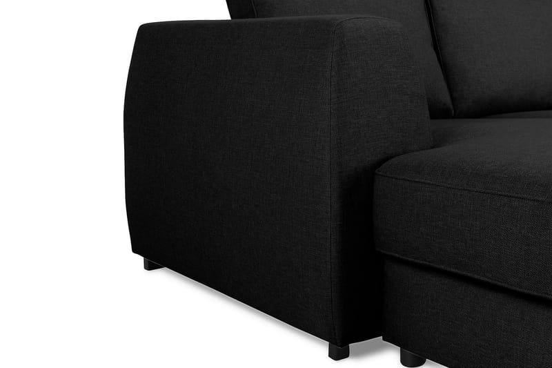 U-sofa Ontario Large med Divan Venstre - Svart - Møbler - Sofaer - U-sofa