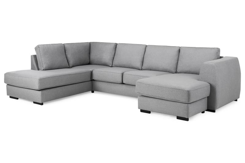 U-sofa Ontario med Divan Høyre - Lysgrå - Møbler - Sofaer - U-sofa