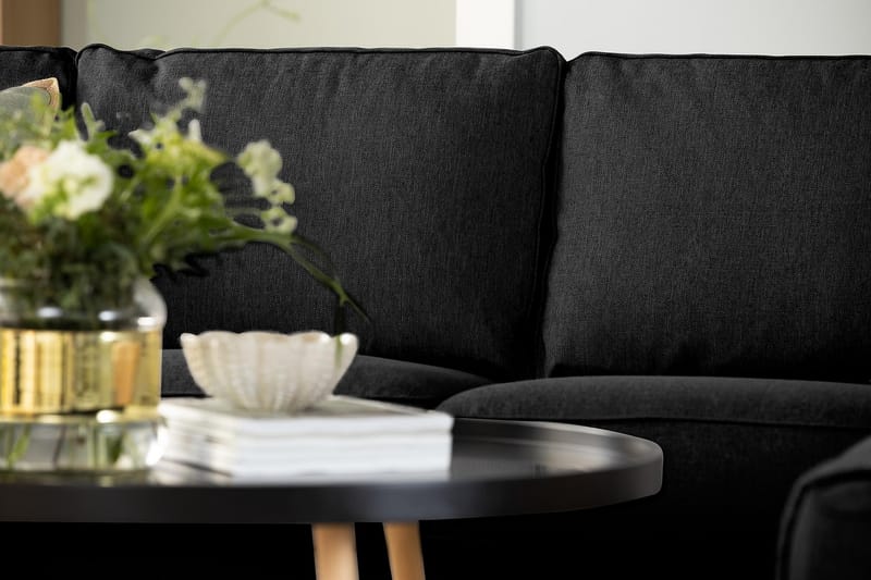 U-sofa Ontario med Divan Høyre - Svart - Møbler - Sofaer - U-sofa