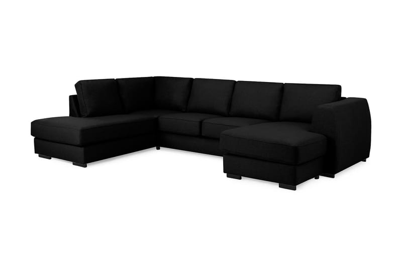 U-sofa Ontario med Divan Høyre - Svart - Møbler - Sofaer - U-sofa