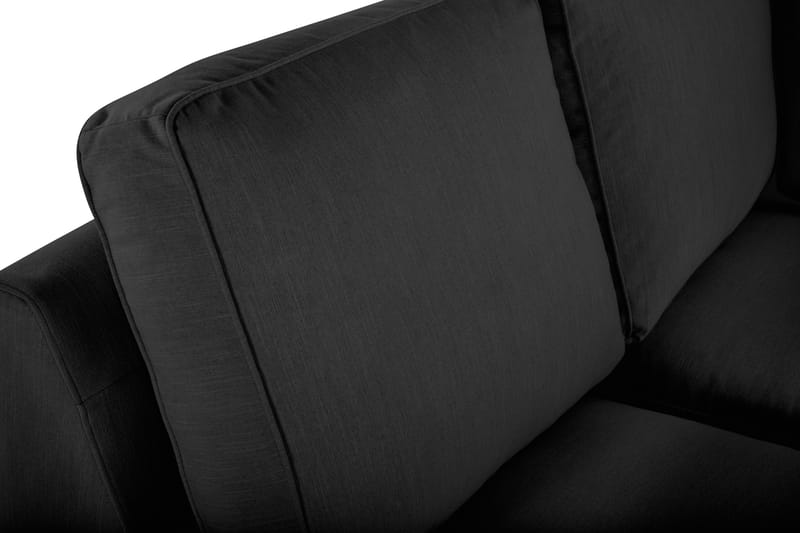 U-sofa Ontario med Divan Large Høyre - Linsvart - 2 seters sofa med divan - 4 seters sofa med divan - Fløyelssofaer - Skinnsofaer - 3 seters sofa med divan - U-sofa