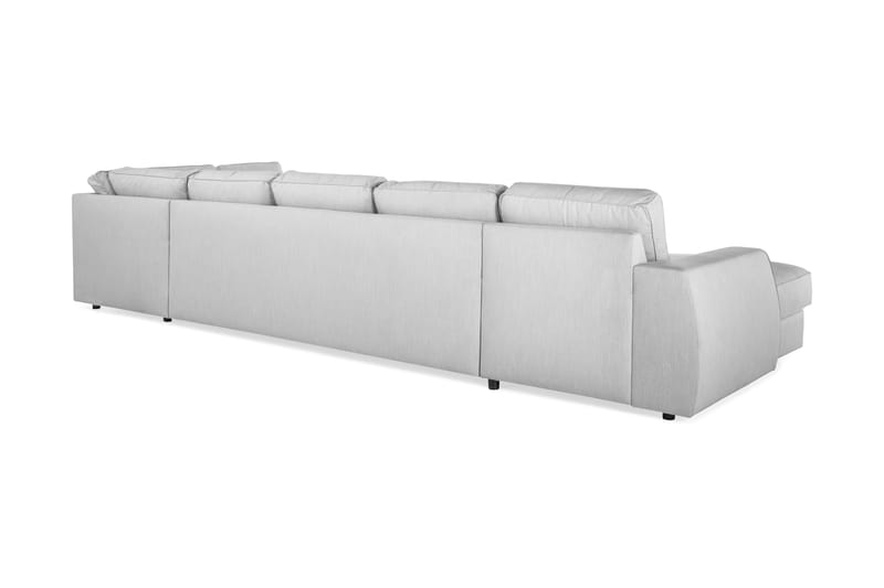 U-sofa Ontario med Divan Large Venstre - Lingrå - 2 seters sofa med divan - 4 seters sofa med divan - Fløyelssofaer - Skinnsofaer - 3 seters sofa med divan - U-sofa