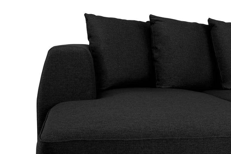 U-sofa Ontario med Divan Venstre inkl. Konvoluttputer - Svart - Møbler - Sofaer - U-sofa