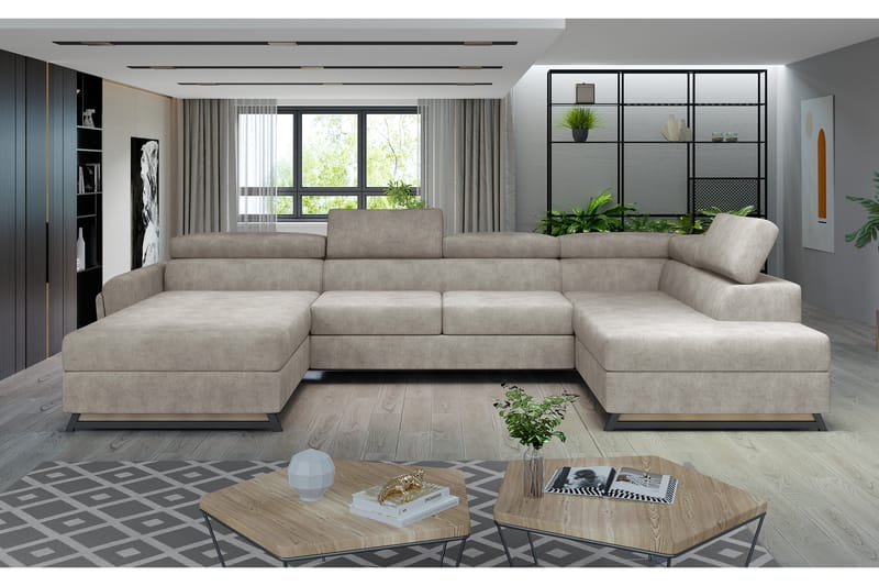 U-sofa Osettia med Divan Venstre - Beige - Møbler - Sofaer - U-sofa