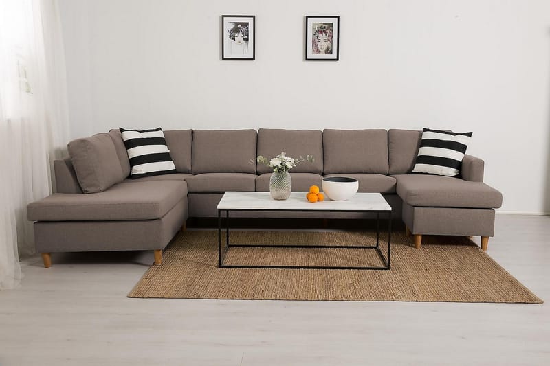 U-sofa Yen Large med Divan Høyre - Beige - Møbler - Sofaer - U-sofa