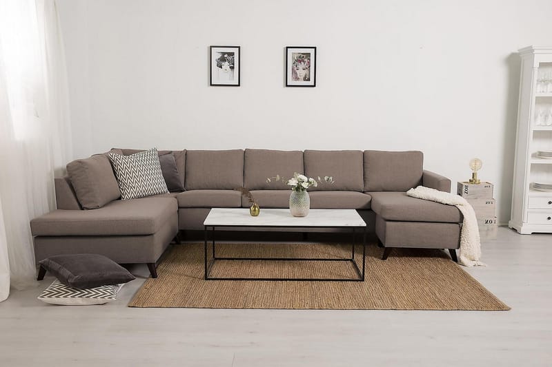 U-sofa Yen Large med Divan Høyre - Beige - Møbler - Sofaer - U-sofa