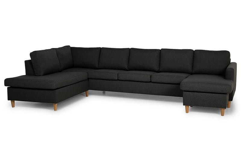 U-sofa Yen Large med Divan Høyre - Mørkgrå - Møbler - Sofaer - U-sofa