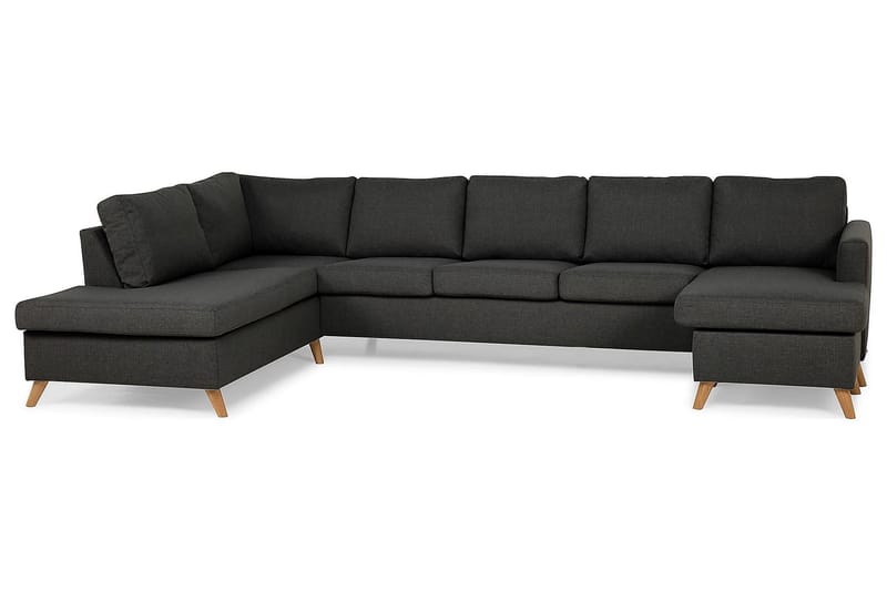 U-sofa Yen Large med Divan Høyre - Mørkgrå - Møbler - Sofaer - U-sofa