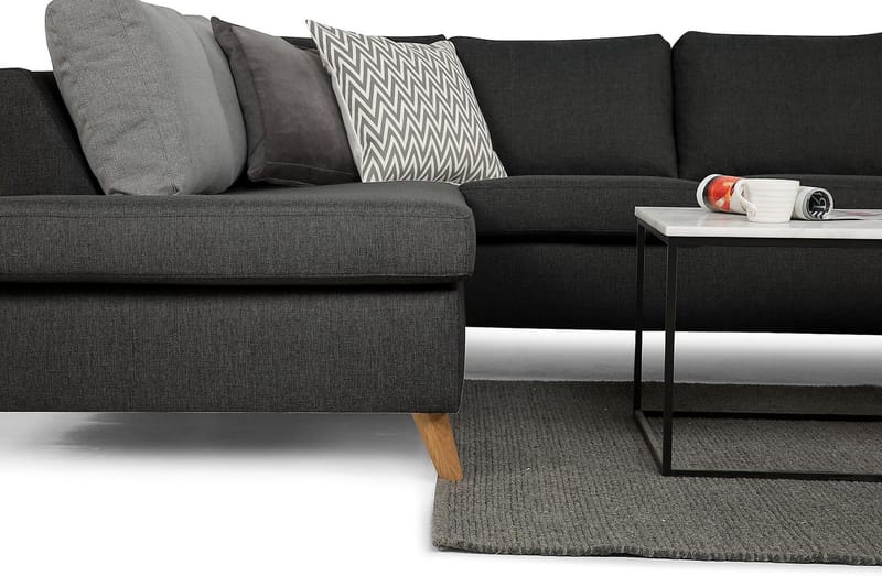 U-sofa Yen Large med Divan Høyre - Mørkgrå - Møbler - Sofaer - U-sofa