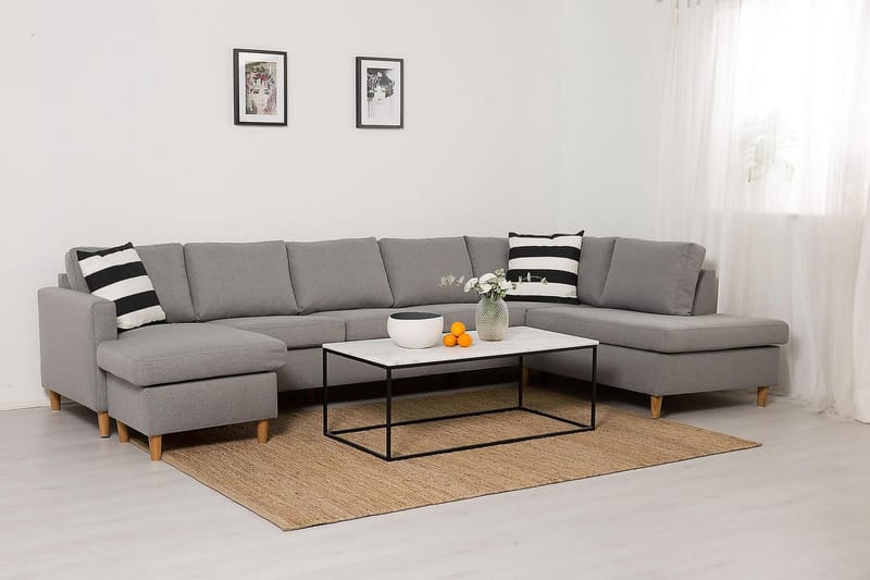 U-sofa Yen Large med Divan Venstre - Lysgrå - Møbler - Sofaer - U-sofa